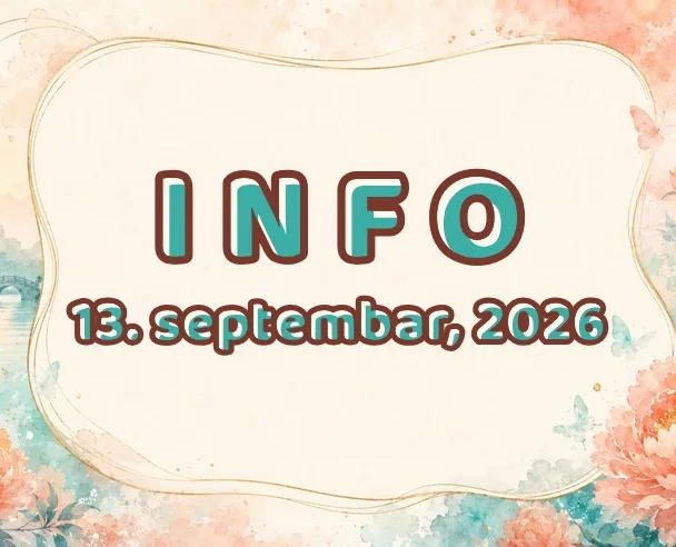 Info: 13. septembar, 2026.