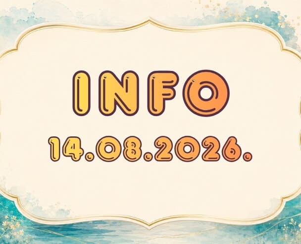 Info: 14. avgust, 2026.