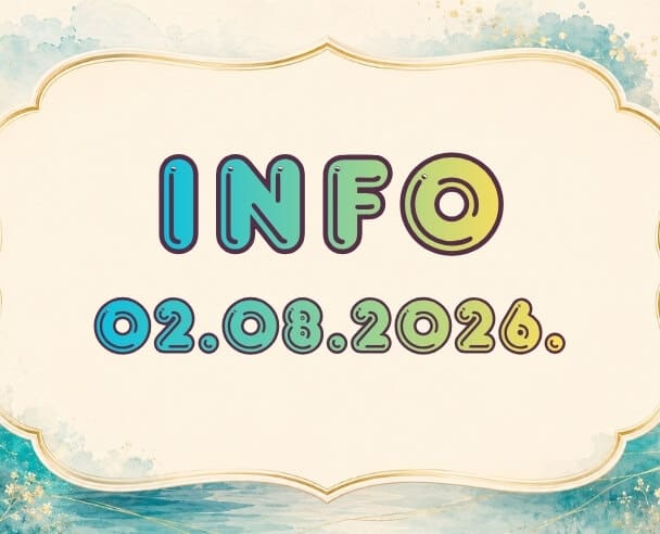 Info: 2. avgust, 2026.